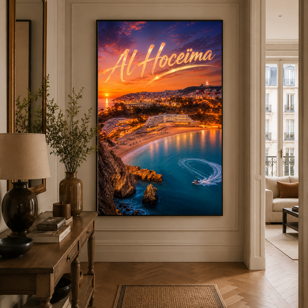 Tableau marocain Al Hoceima, côte méditerranéenne
