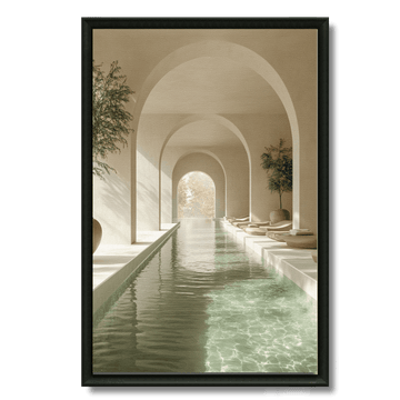 Tableau spa oriental couloir piscine arches marocaines