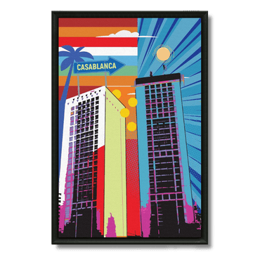 Tableau Casablanca Twin Center pop art marocain