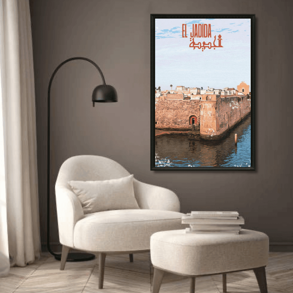 Tableau marocain El Jadida vue détail