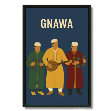 Tableau Gnawa groupe musique africaine arabe rythmes ancestraux