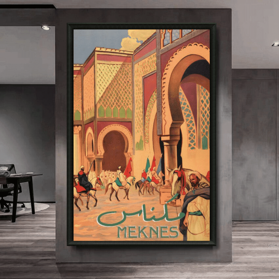 Tableau marocain Meknès vue détail