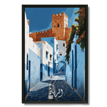 Tableau marocain Rabat, capitale administrative et tour Hassan