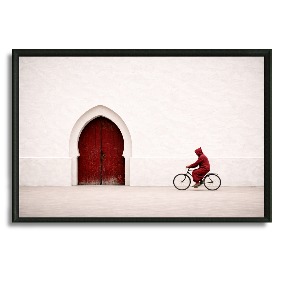 Tableau marocain couleur rouge intense décoration murale