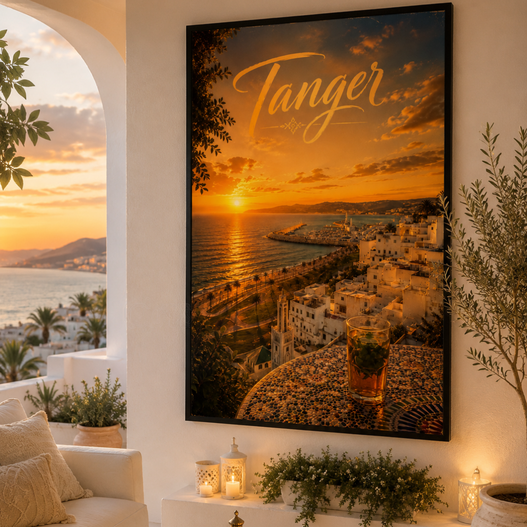 Tableau marocain Tanger vue détail